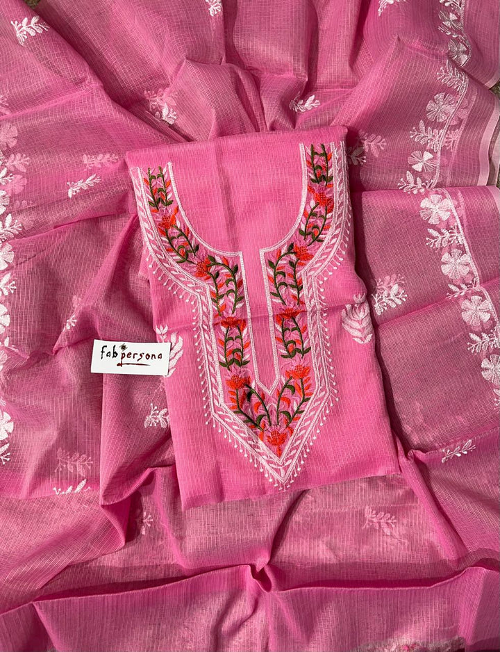 Kota Doriya Embroidery  Work Unstitched Suit