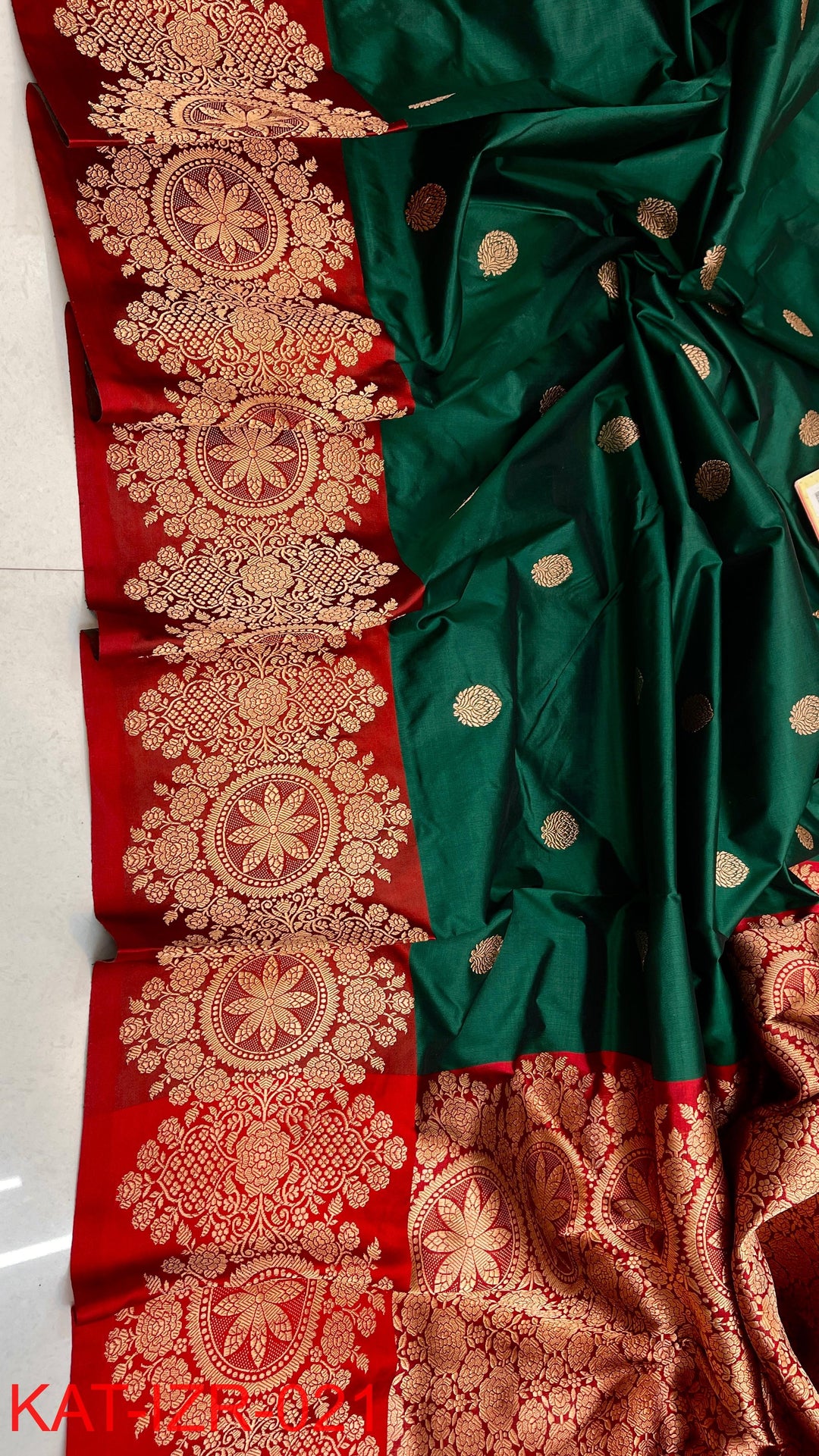 Pure Katan silk Saree with Antique Zari Work Saree.
