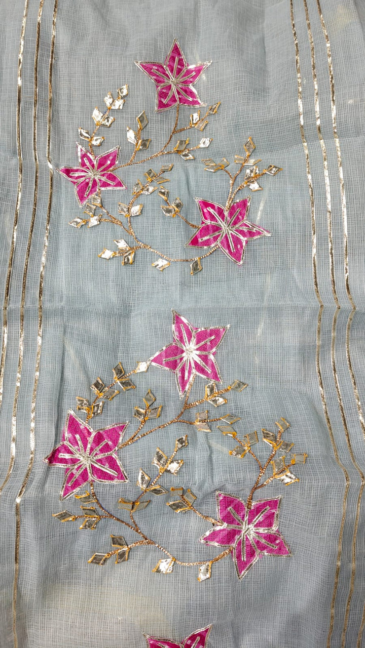 Kota Doriya Gotta Patti Work Unstitched Suit