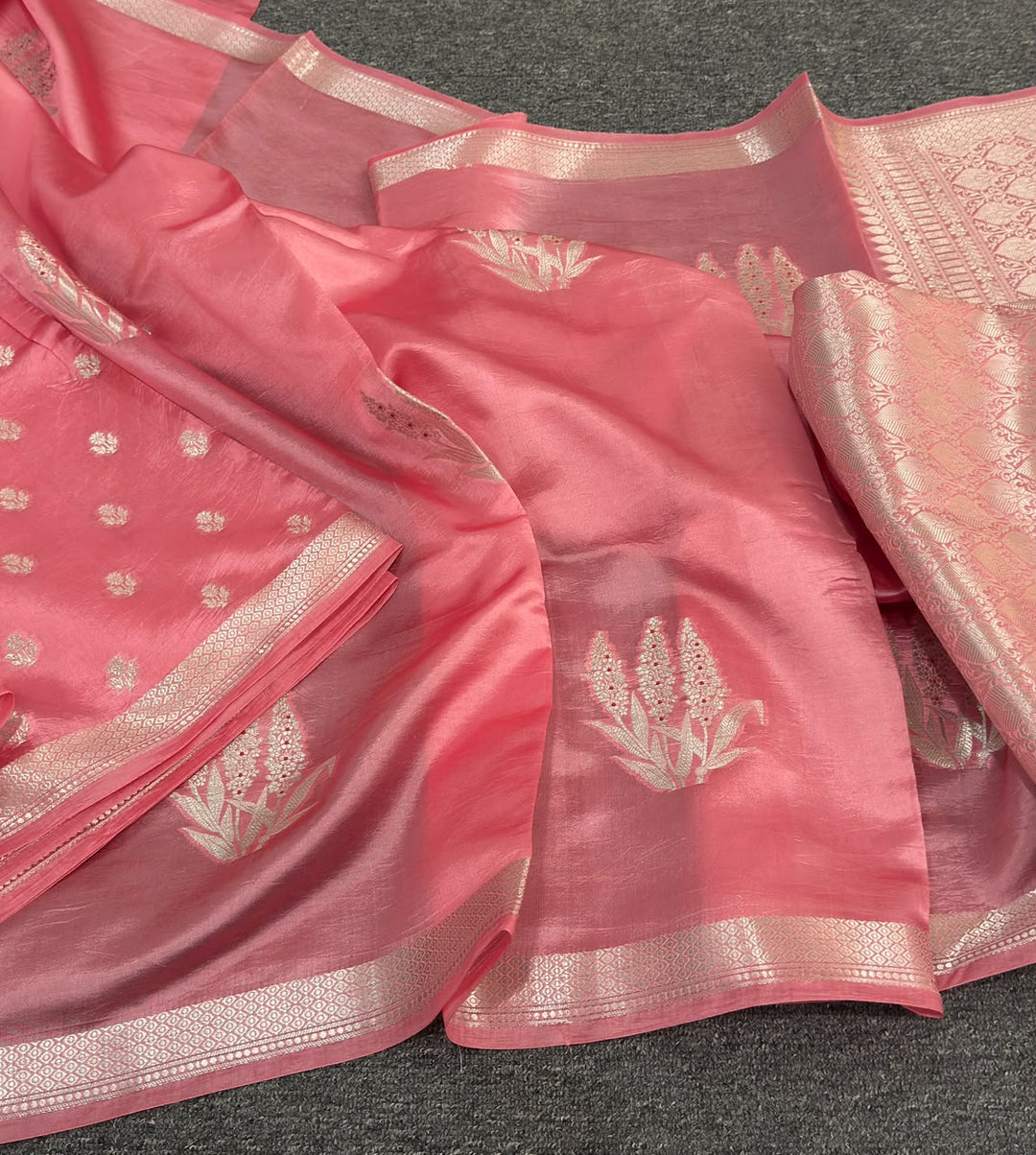 Pure Banarasi  Raw Mango Katan Silk Saree