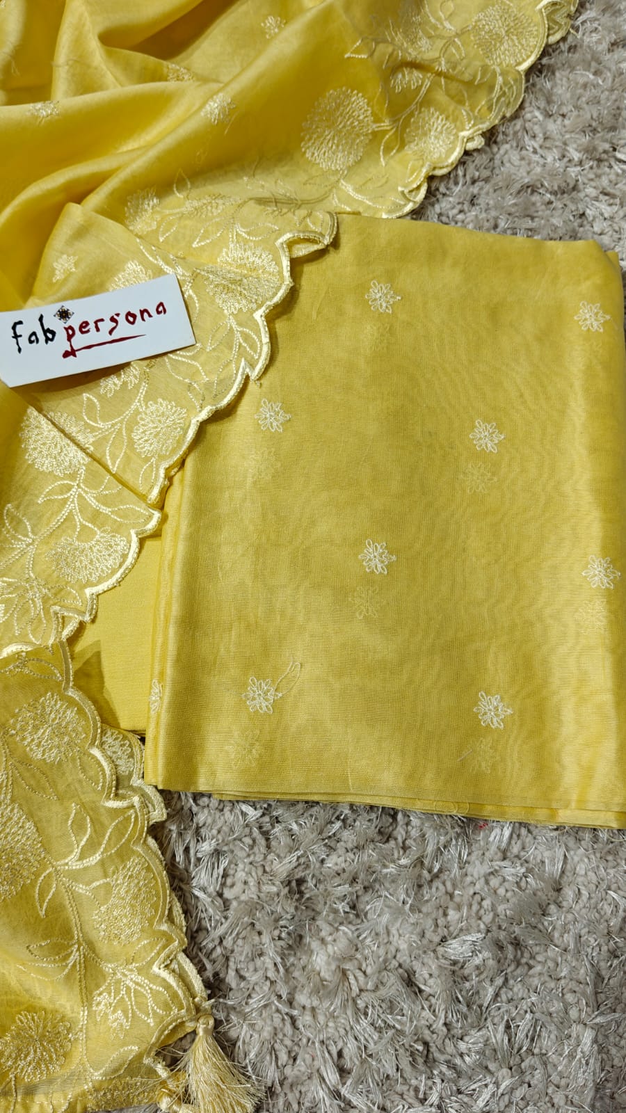 Banarasi Chanderi Silk Embroidery  Work Unstitched Suit .