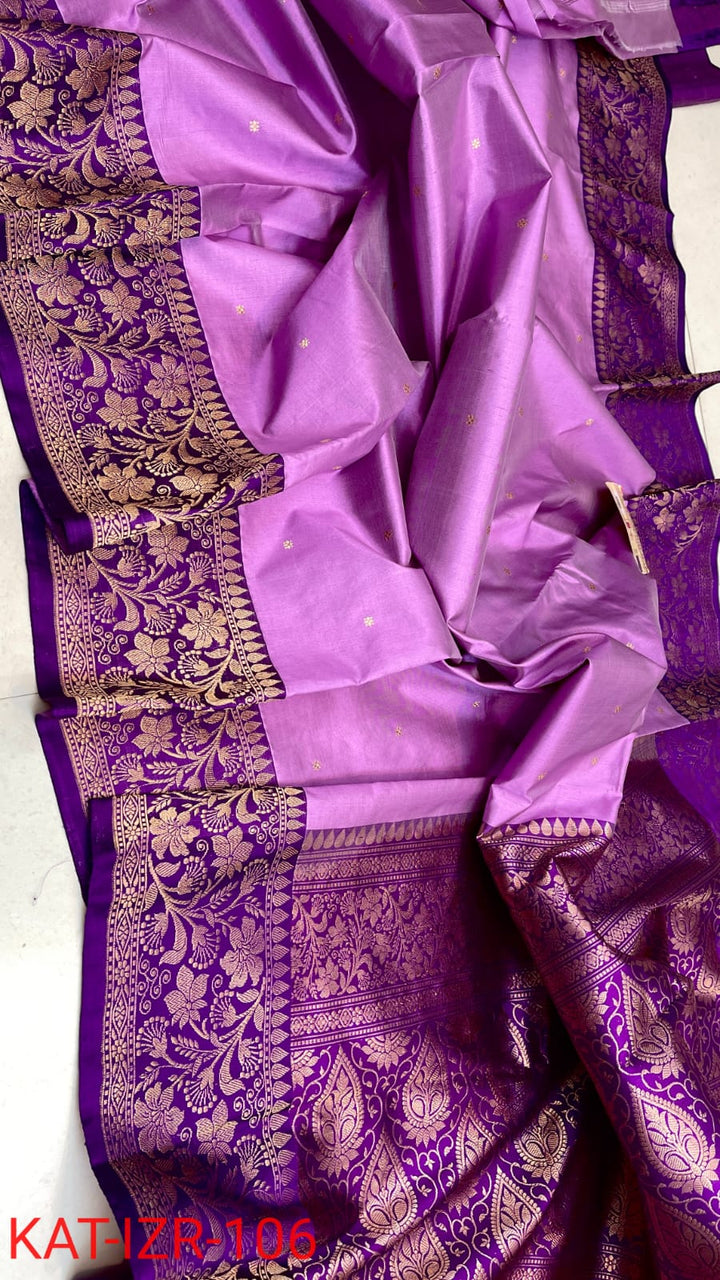 Pure Katan silk Saree with Antique Zari Work Saree.