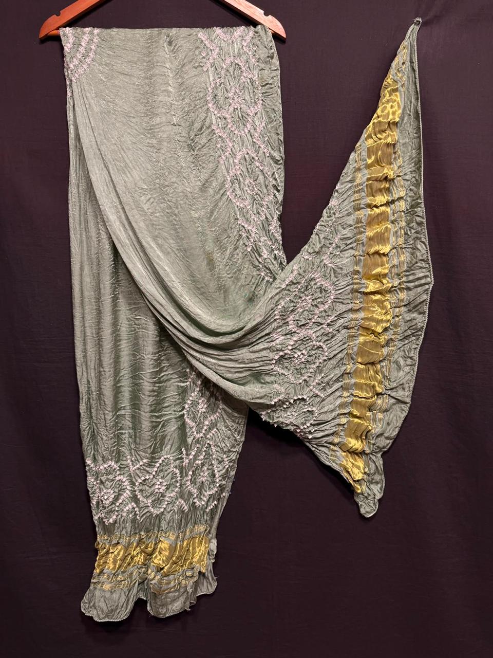 Pure Modal Silk Rayi Bandhej Heavy Tissue Pallu Dupatta