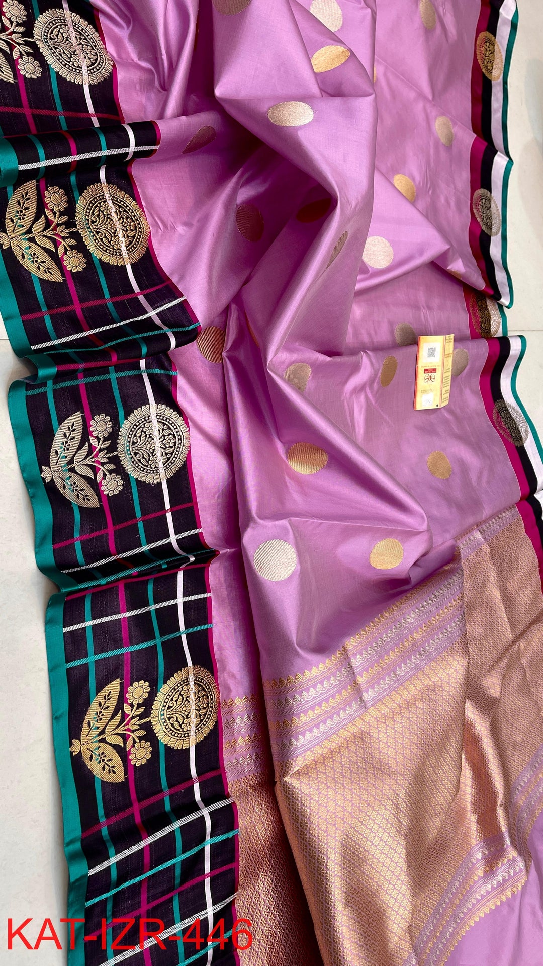 Pure Katan Silk Saree With Antique Zari Work Saree.