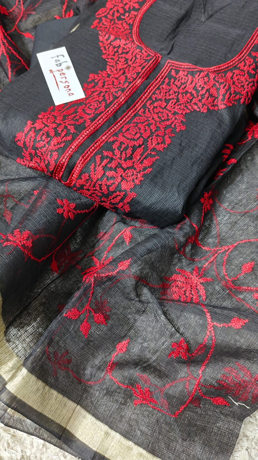 Pure Cotton Kota Doriya Salwar Suit with Embroidery Work