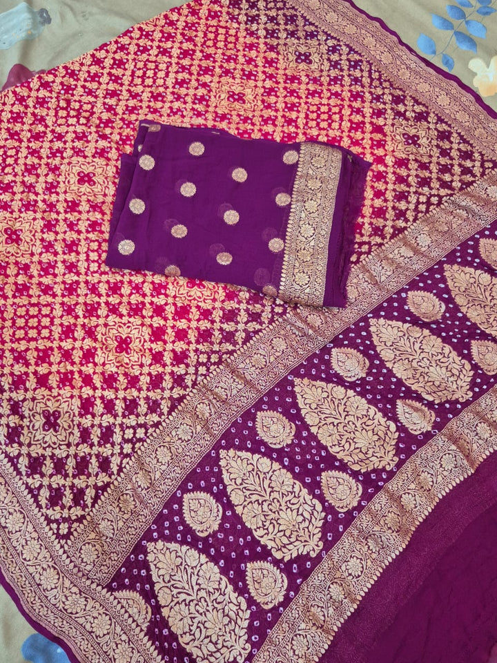 Pure Khaddi Chiffon Neem Zari with Badhni Unstitched Suit With Zari Work.