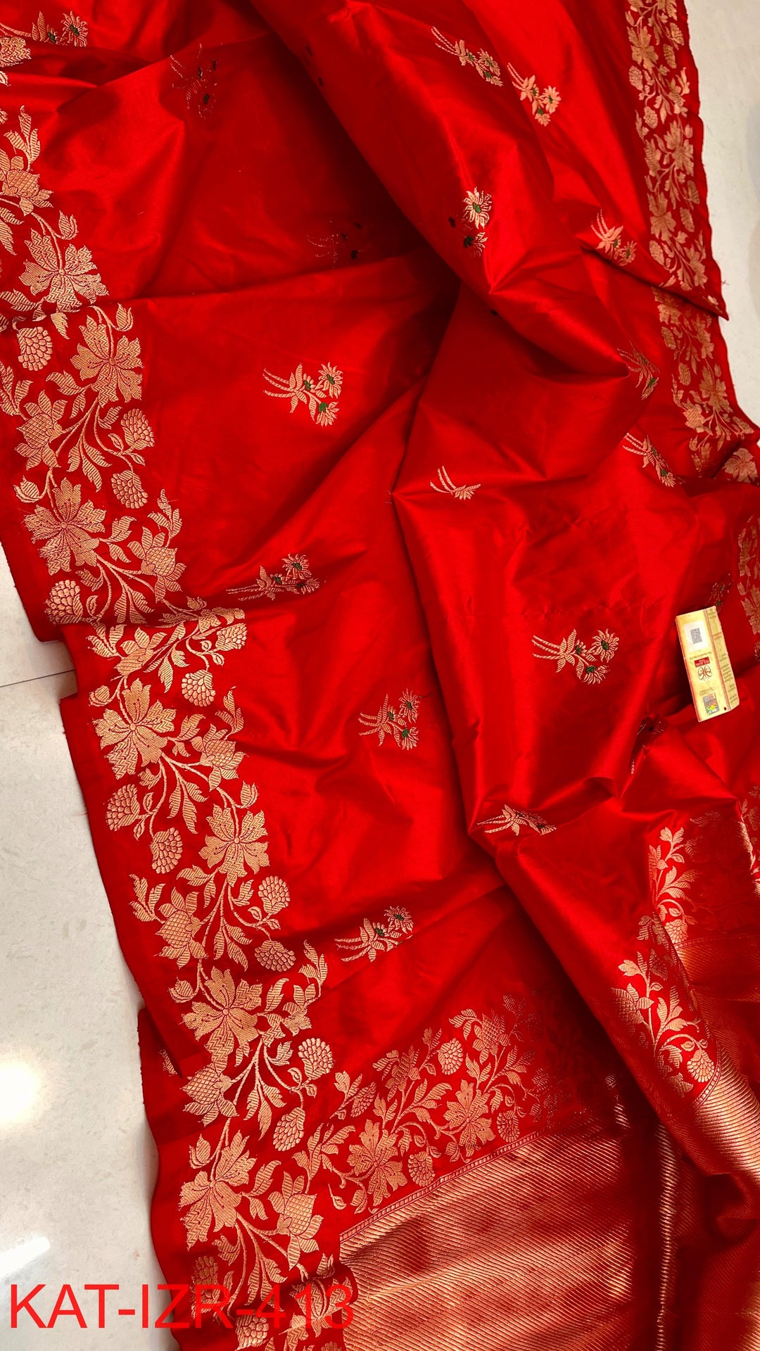 Pure Katan Silk Saree With Antique Zari Work Saree.