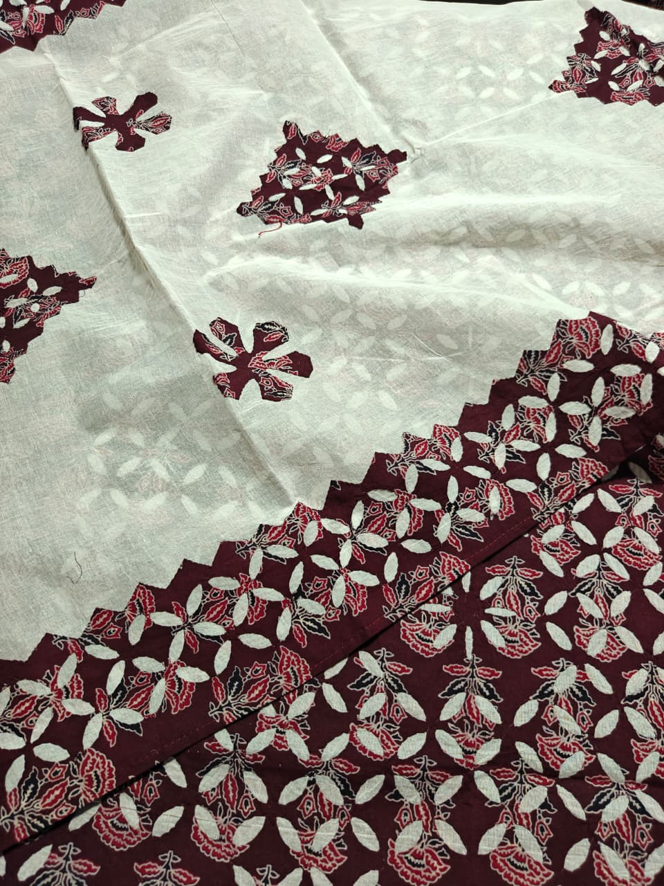 Pure Cotton Ajrakh Print  Unstitched Suit Without Bottom