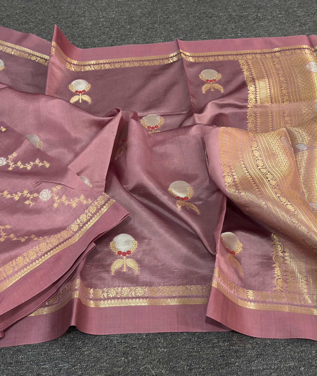 Pure Banarasi  Raw Mango Katan Silk Saree
