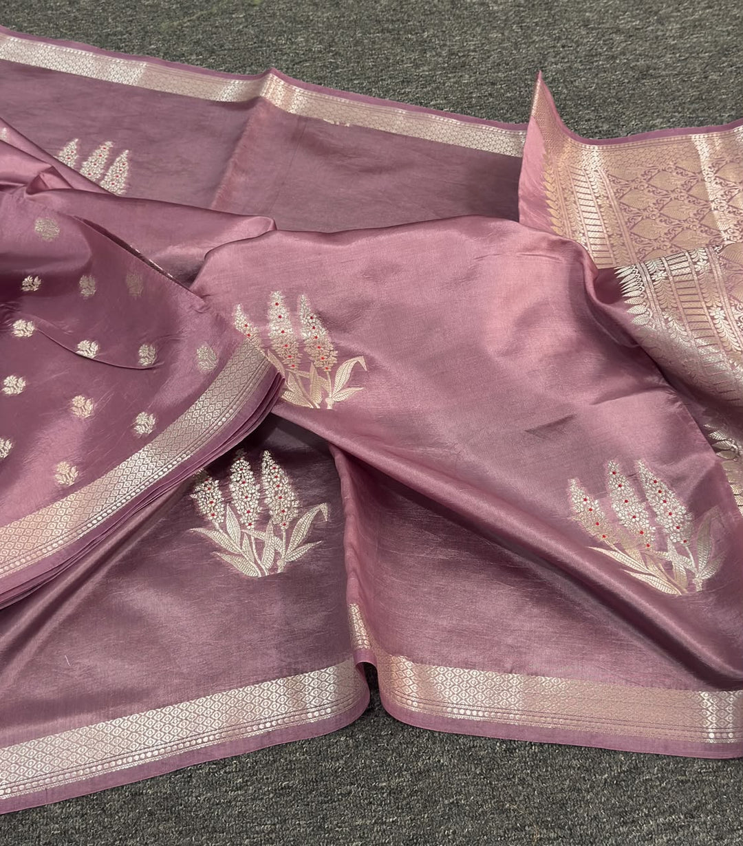 Pure Banarasi  Raw Mango Katan Silk Saree