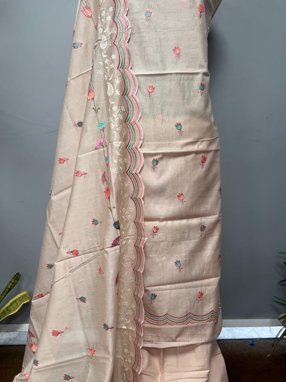 Pure Banarasi Chanderi Silk Unstitched Suit