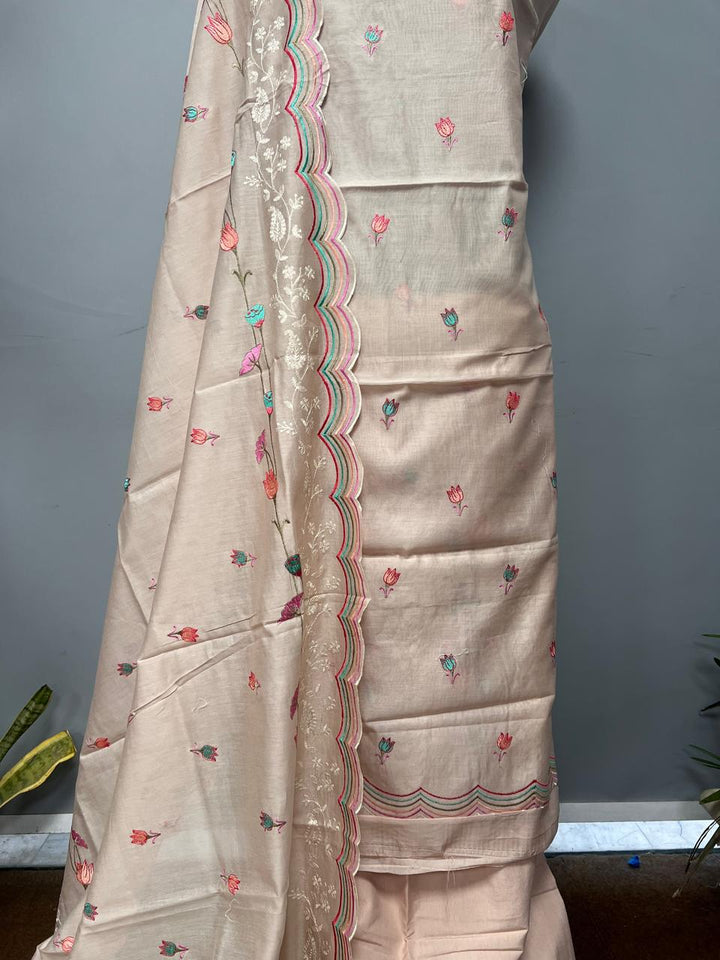 Pure Banarasi Chanderi Silk Unstitched Suit