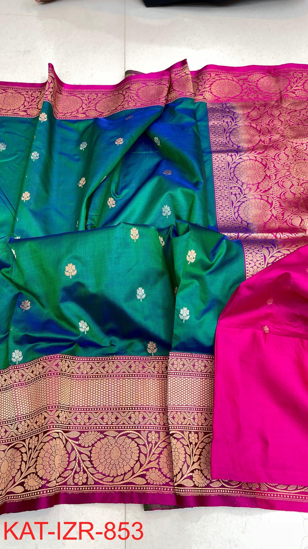 Pure Katan Silk Saree With Antique Zari Work Saree