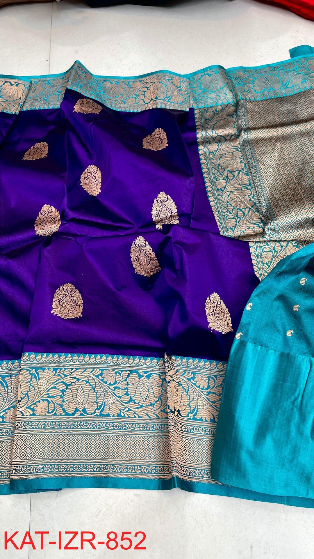 Pure Katan Silk Saree With Antique Zari Work Saree