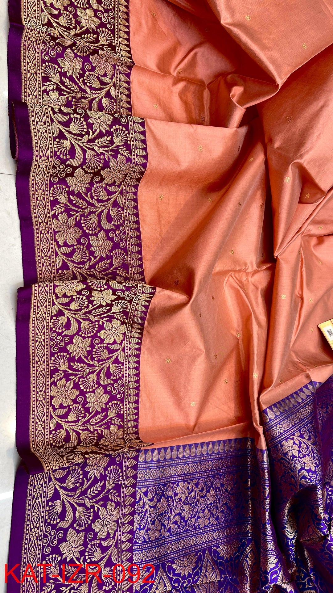 Pure Katan silk Saree with Antique Zari Work Saree.