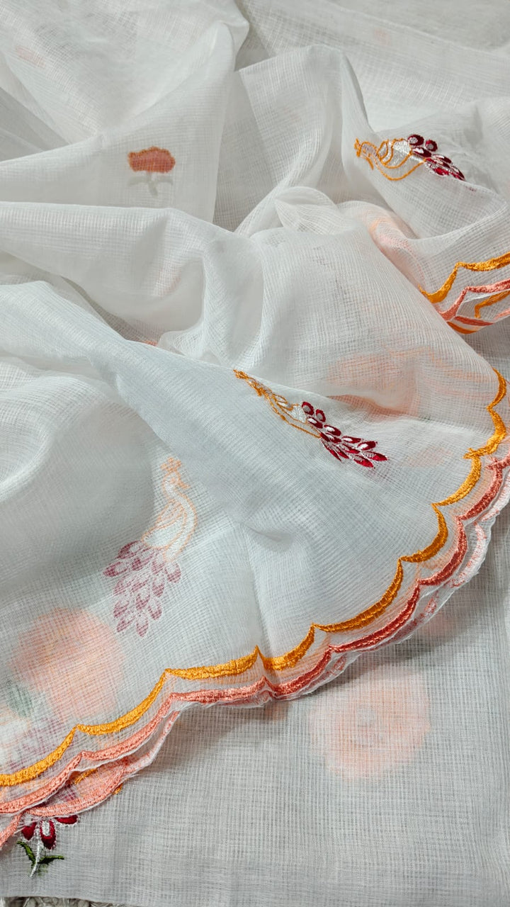 Pure Kota Doriya Resham Work Unstitched Suits