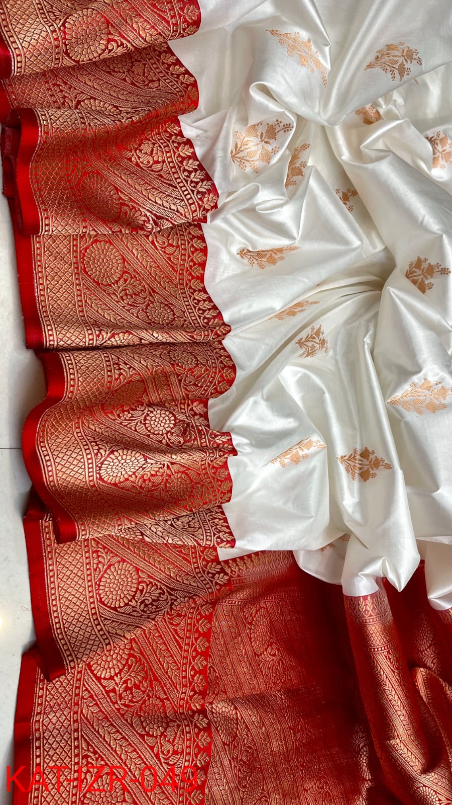 Pure Katan silk Saree with Antique Zari Work Saree.