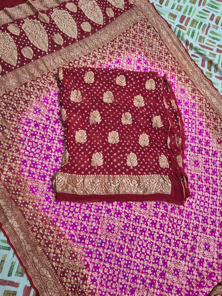 Pure Khaddi Chiffon Neem Zari with Badhni Unstitched Suit With Zari Work.