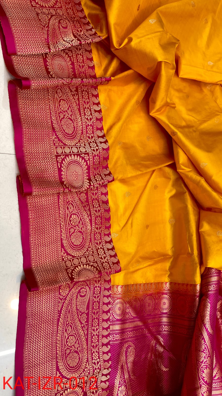 Pure Katan silk Saree with Antique Zari Work Saree.