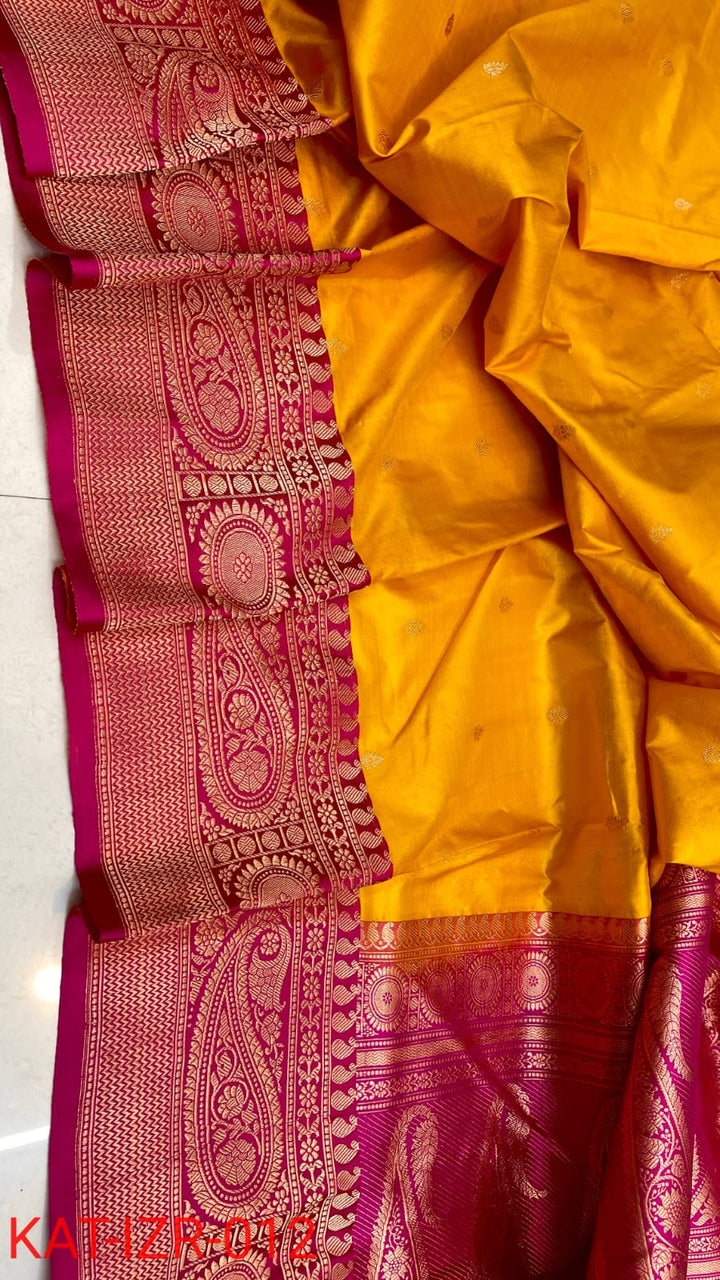 Pure Katan silk Saree with Antique Zari Work Saree.