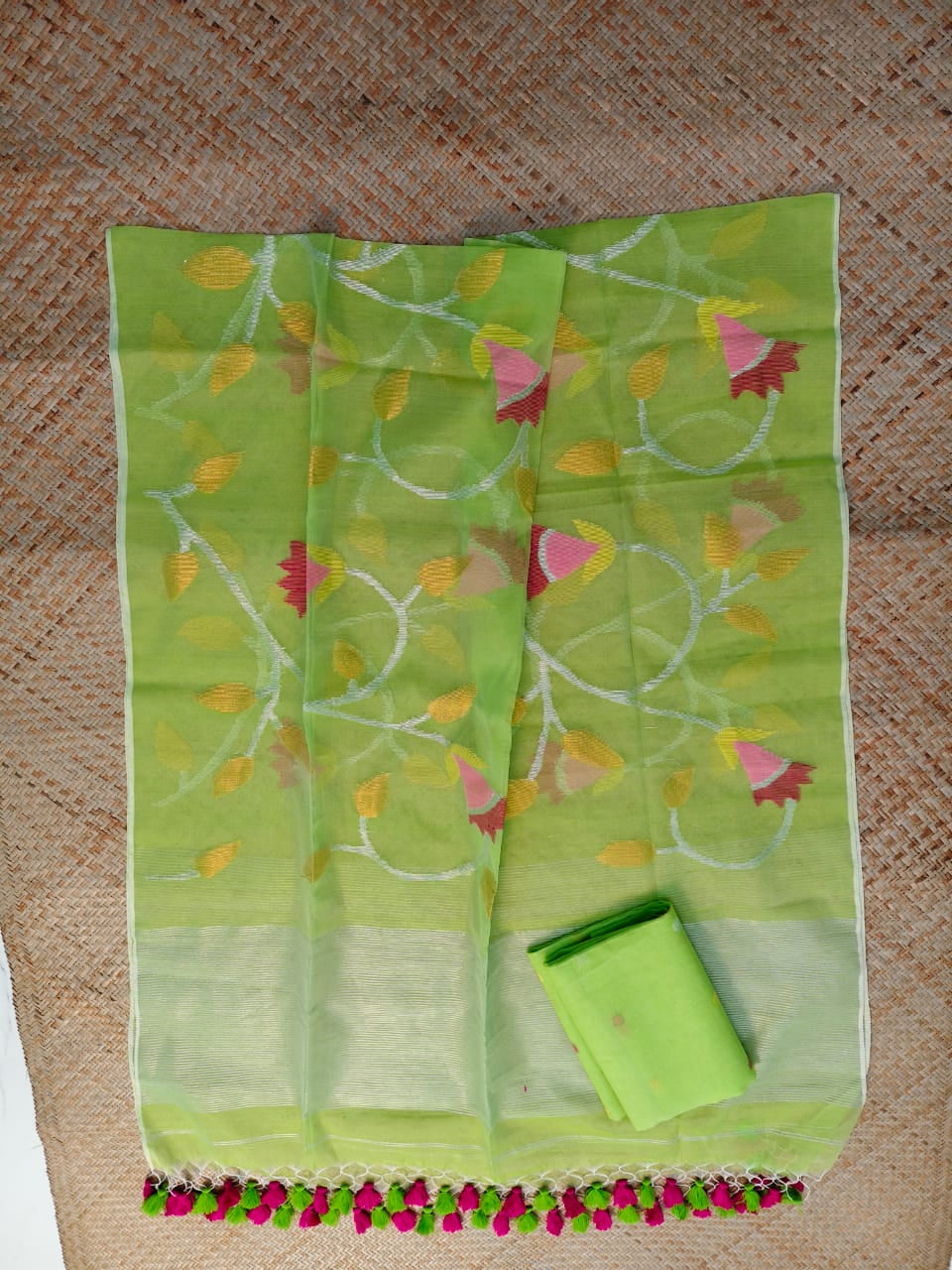 Pure Muslin Jamdani Work 2 pc Unstitched Suit