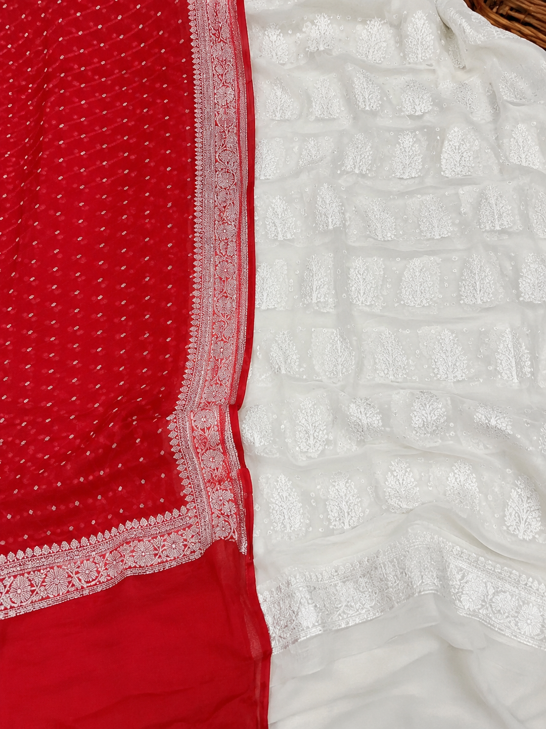 Pure Khaddi Georgette Unstitched Suit With Zari Work