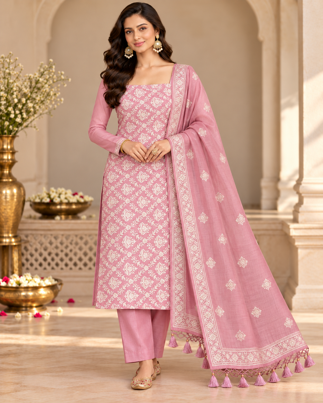 Pure Banarasi Chanderi Silk Suit