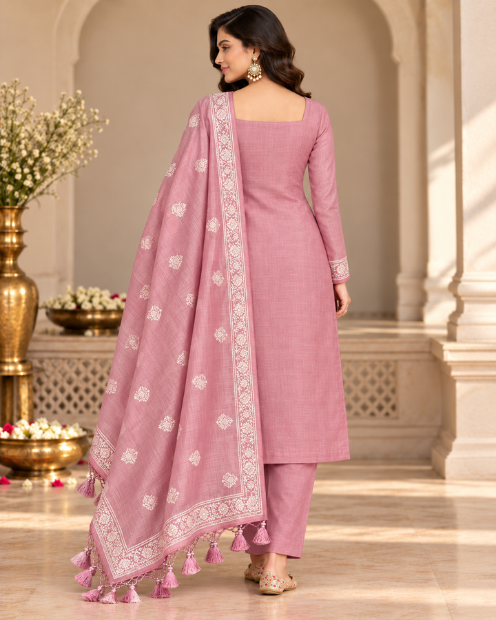 Pure Banarasi Chanderi Silk Suit