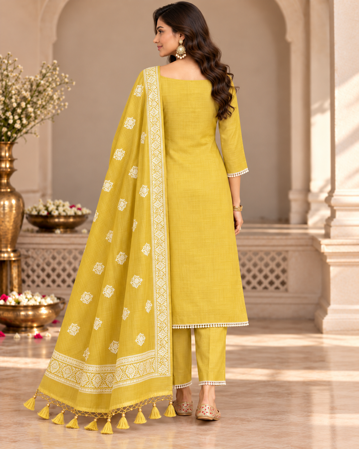 Pure Banarasi Chanderi Silk Suit