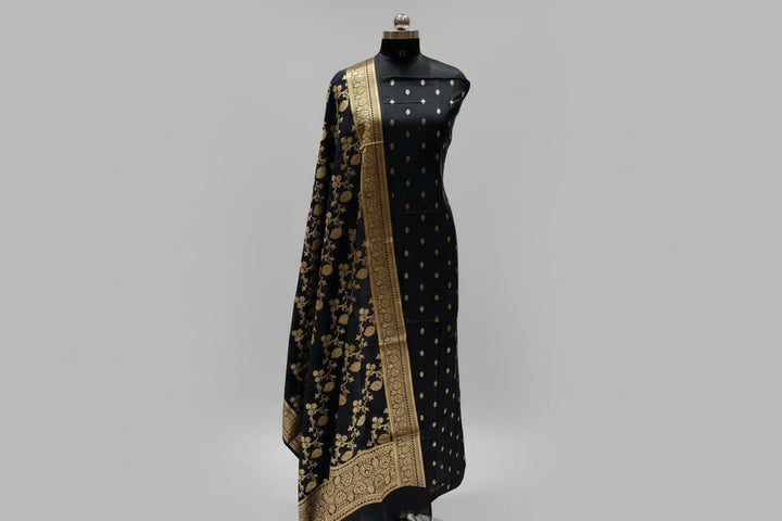 Banarasi Silk Unstitched Suit set