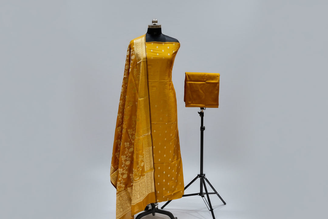 Banarasi Silk Unstitched Suit set