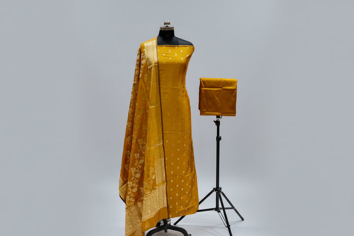 Banarasi Silk Unstitched Suit set
