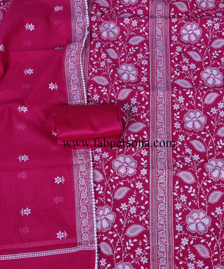 Pure Banarasi Mercerized Chanderi zari Buti weaved Unstitched Suit With Pure Mercerized Chanderi Zari weaved Dupatta.