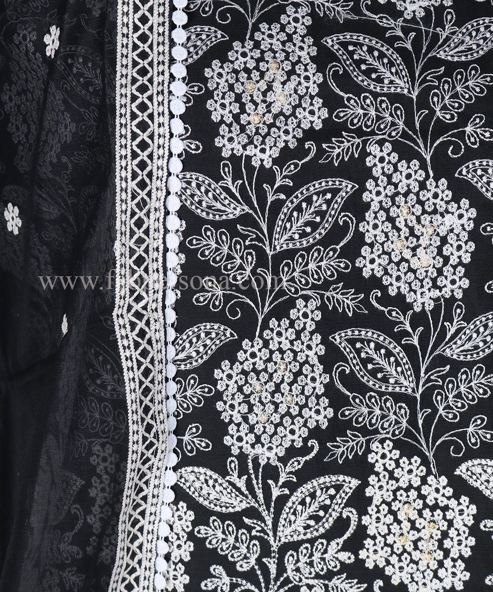 Pure Banarasi Rasham Chanderi Zari Buti Weaved Unstitched Suit With Pure Resham Chanderi Zari Weaved Dupatta.