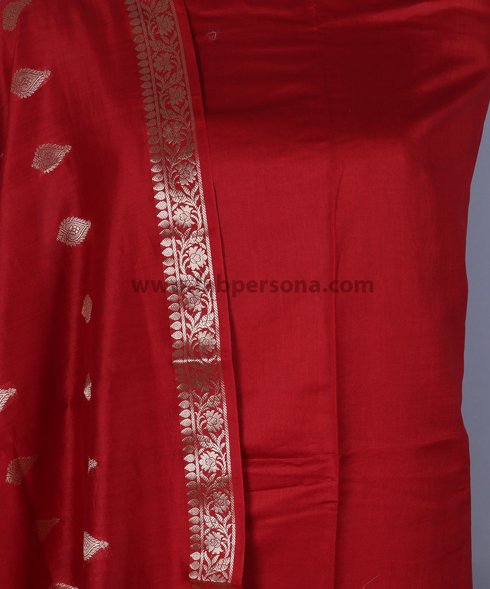 Pure Resham Chanderi  Banarasi  Silk Unstitched Suit