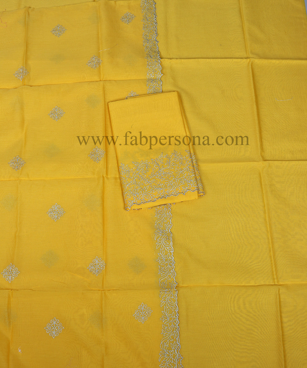 Pure Banarasi Chanderi Silk Embroidery Suit With Banarasi Chanderi Silk Duppata