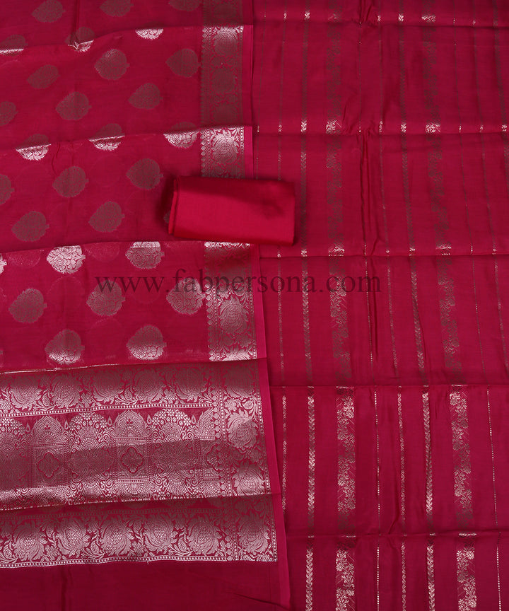 Pure Banarasi Resham Chanderi SilK Unstitched Suit With Resham Chanderi- Dupatta.