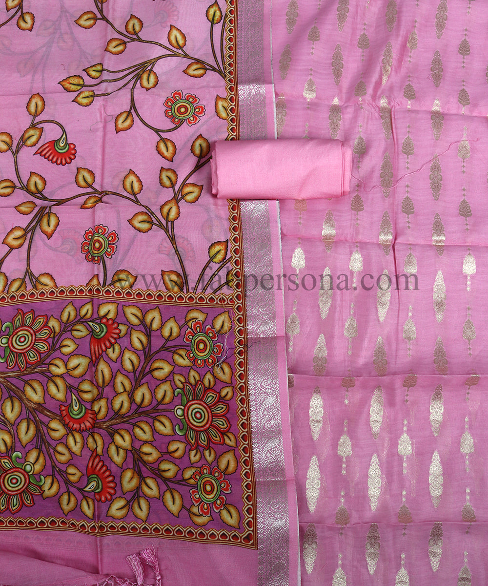 Pure Banarasi Chanderi Zari Booti Weaved Suit With Chanderi Silk Digital Print Dupatta