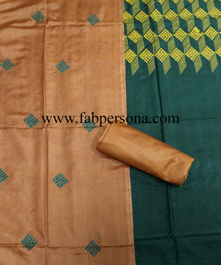 Pure Katan Cotton Embroidered Unstitched With Dupatta