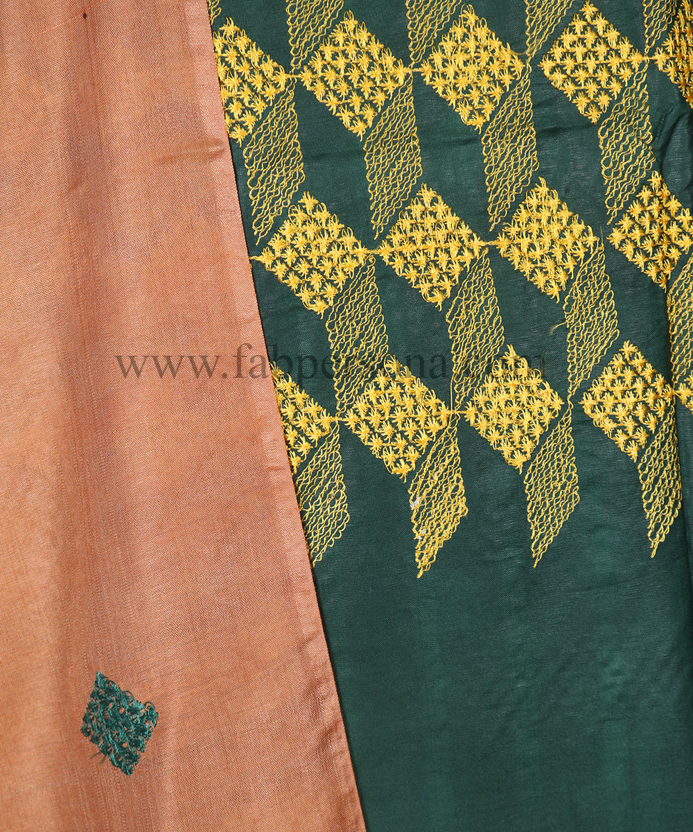 Pure Katan Cotton Embroidered Unstitched With Dupatta
