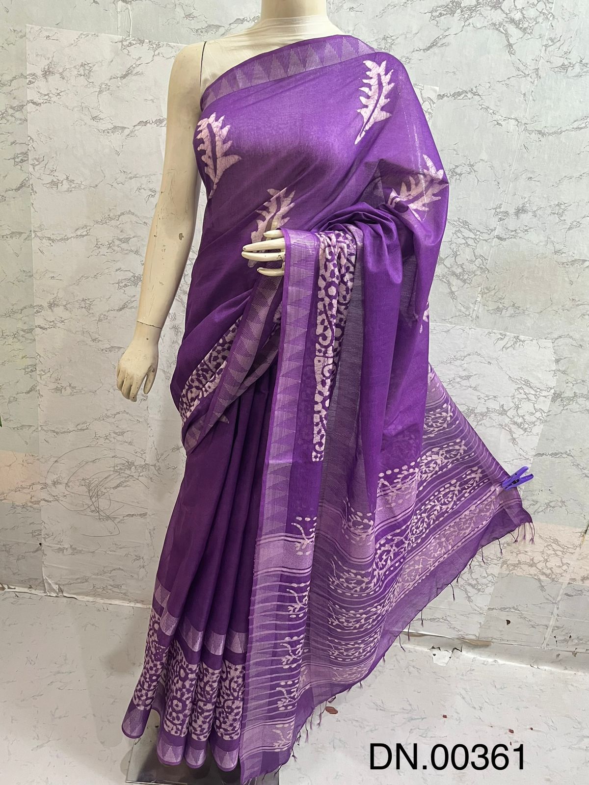 Kota staple Mangalagiri temple border saree with running blouse fab