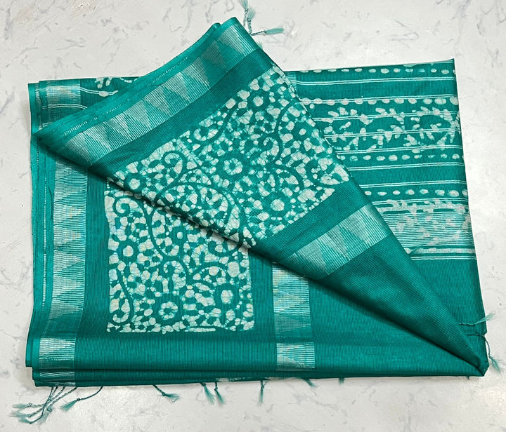 Kota staple Mangalagiri temple border saree with running blouse