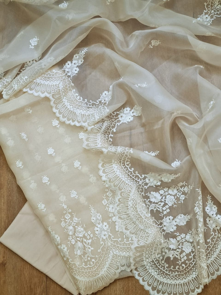 Banarasi Organza Silk Unstitched Suit