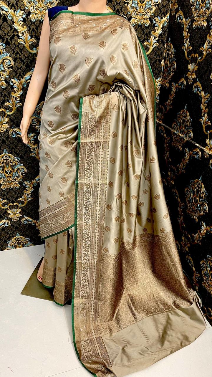 Handloom Banarasi Semi Soft Silk Saree.