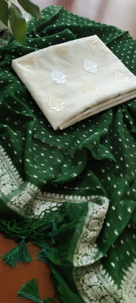 WACA Stylish & Trendy Unstitched Chanderi Suit Piece With Chikankari  Embroidery with it comes a Lavishing