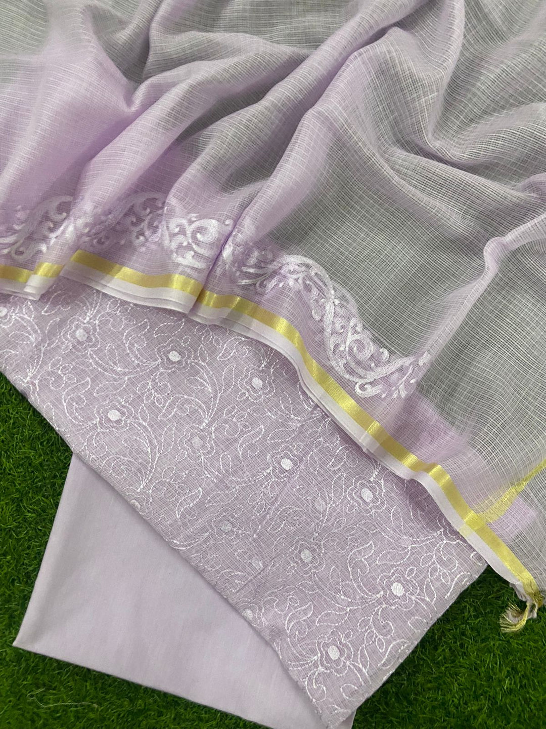 Banarasi kota Cotton suit with kota doria dupatta
