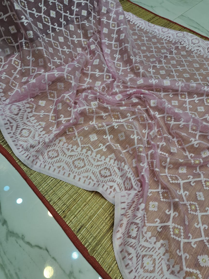 Authentic Bengali Cotton Jamdani Saree