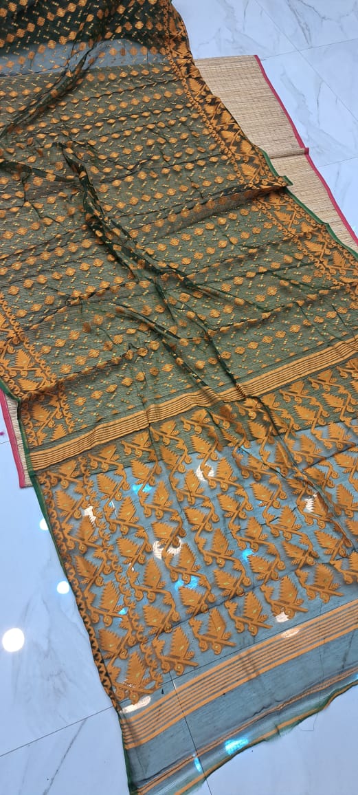 Authentic Bengali Cotton Jamdani Saree