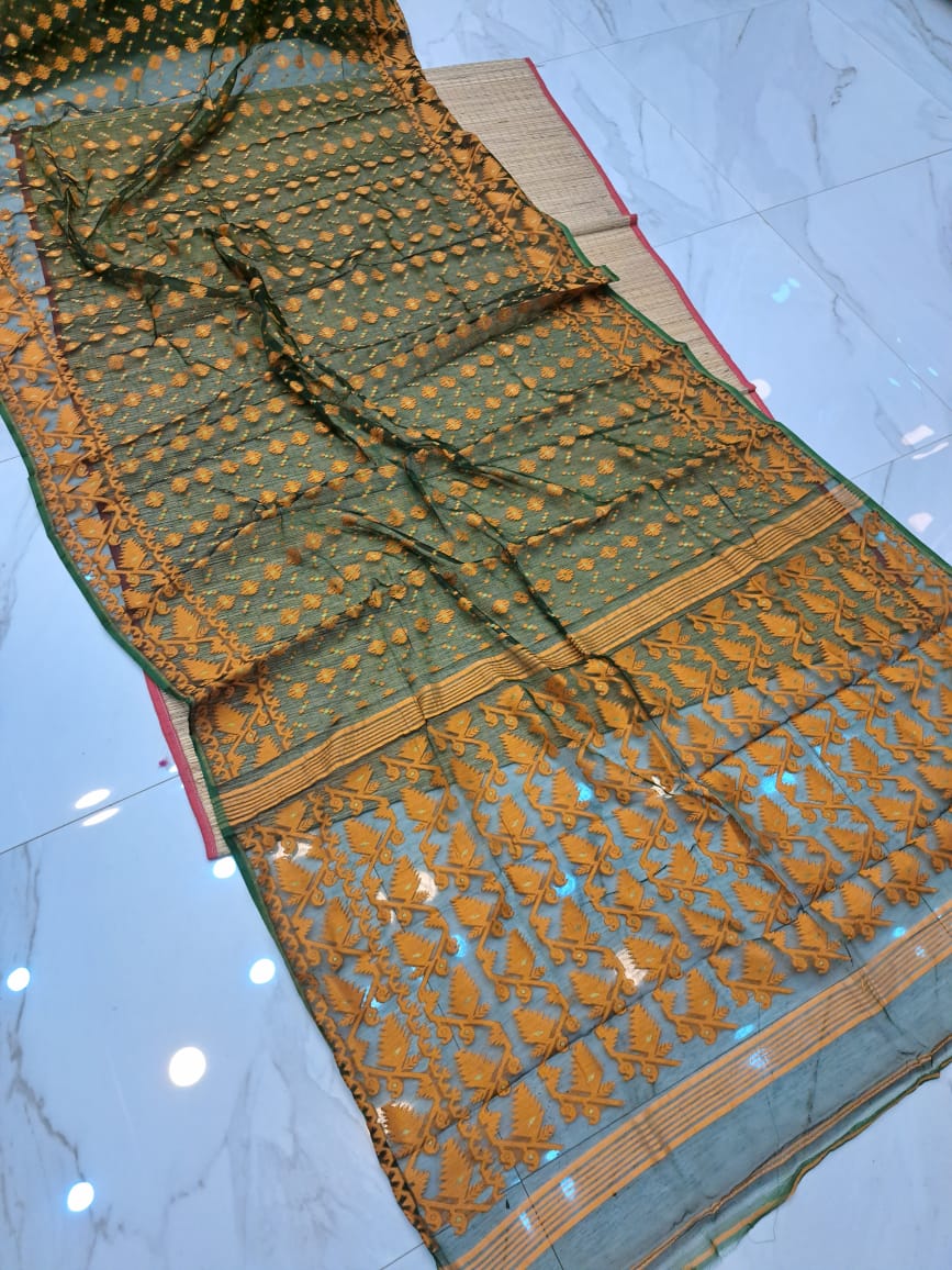 Authentic Bengali Cotton Jamdani Saree