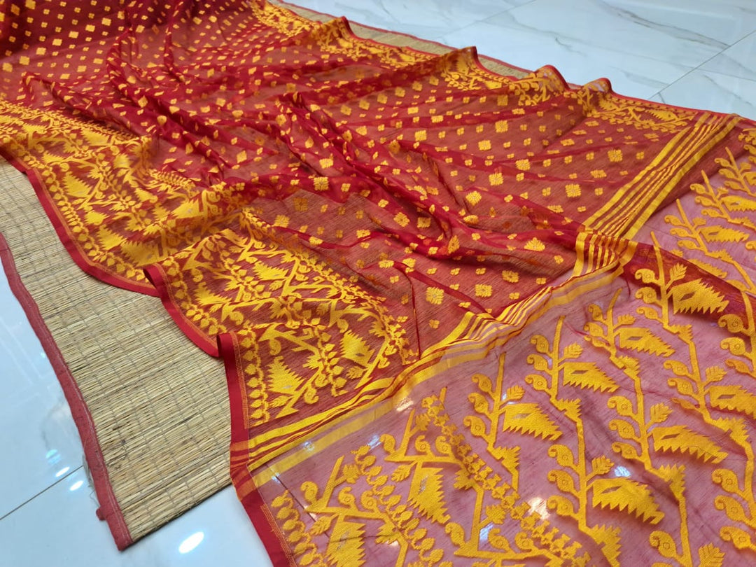 Authentic Bengali Cotton Jamdani Saree